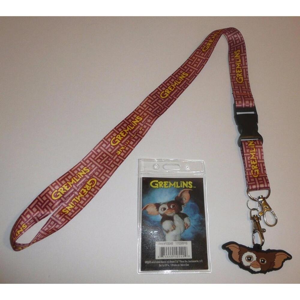 Gremlins Neck Lanyard Gizmo Charm Halloween Horror Movie Officially Licensed